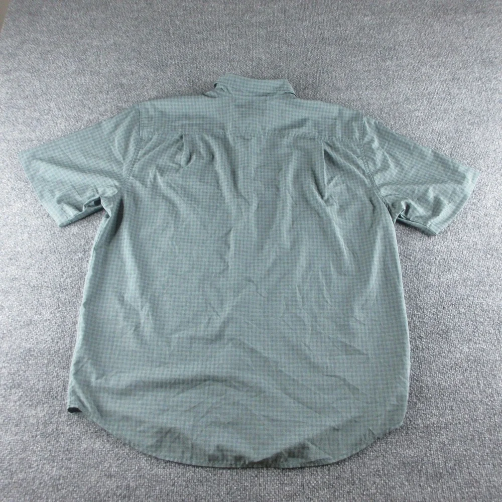 Orvis Shirt Mens L Green Check Short Sleeve Button Up Casual Outdoor Golf - Picture 6 of 9